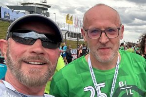 Matthias Bartel und Tobias Leupold nach dem Charity-Run von B+L